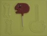 398sp Big Red Dog with Bones Chocolate or Hard Candy Lollipop Mold 398sp Big Red Dog with Bones Chocolate or Hard Candy Lollipop Mold